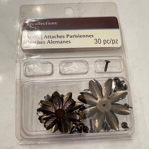 Recollections Brown and Silver Decor Accents Floral Starburst